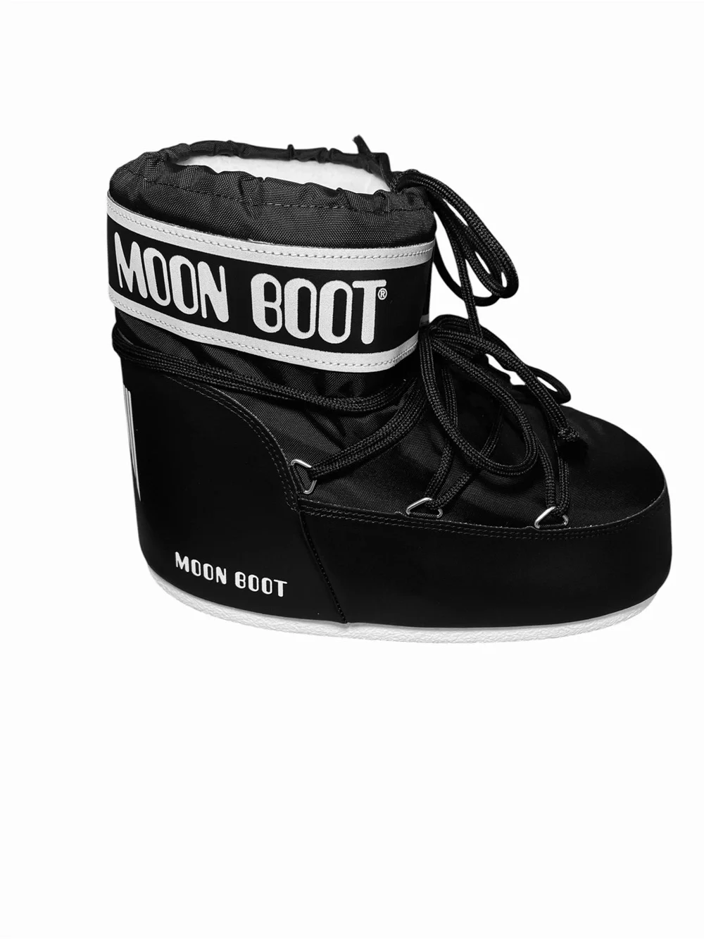Moon Boot Icon Low Black Nylon Boots Snow Boot Womens Size 10 10.5 EU 42 43 NEW